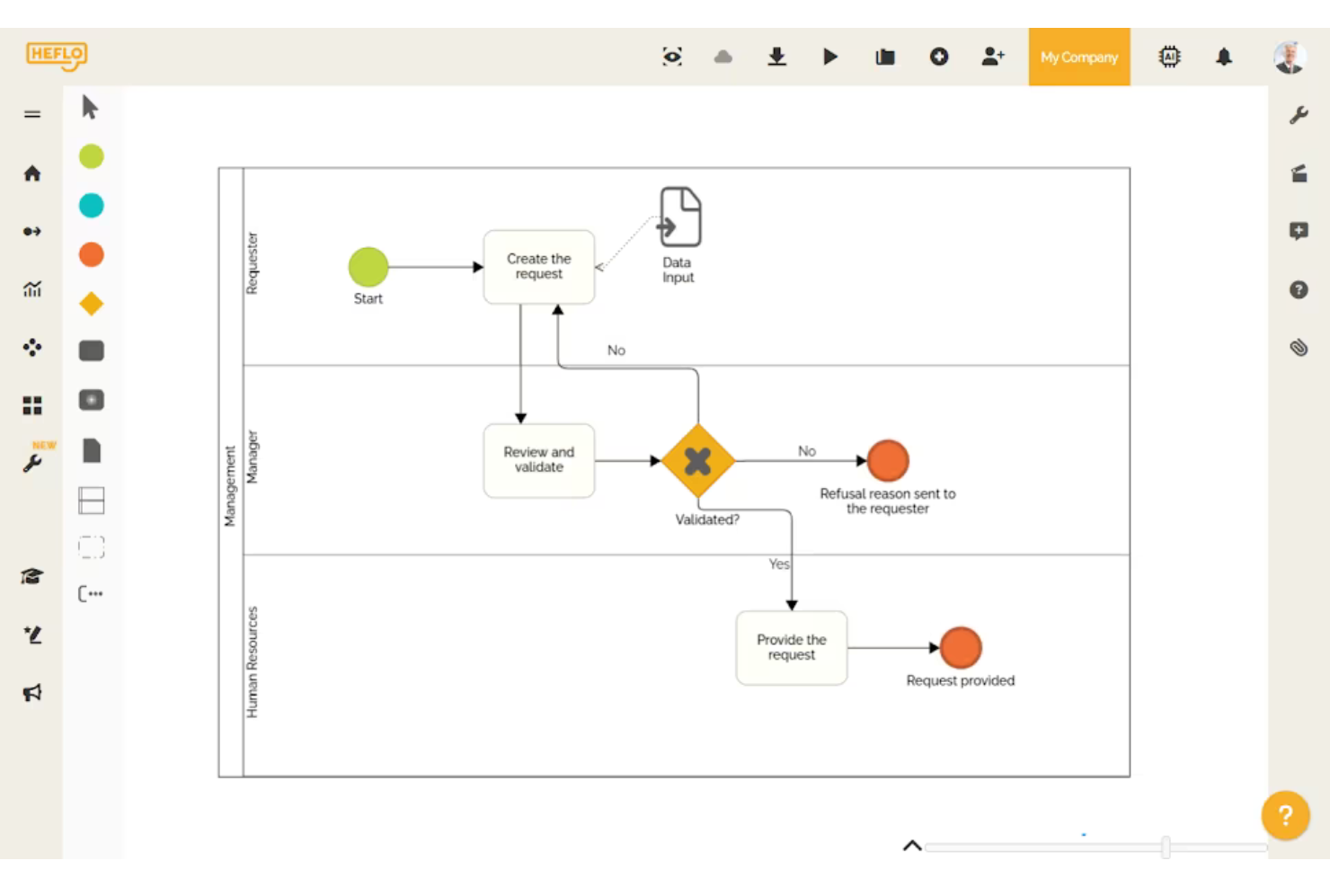 Heflo screenshot - 10 beste gratis softwareoplossingen voor bedrijfsprocesbeheer in 2026