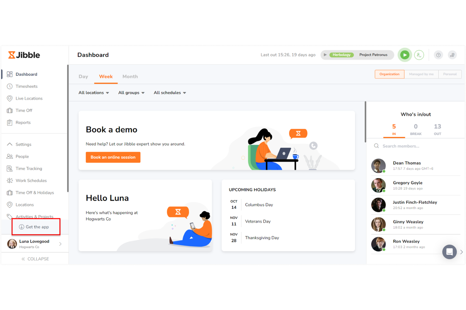 Jibble screenshot - 10 beste alternatieven voor QuickBooks Time in 2026