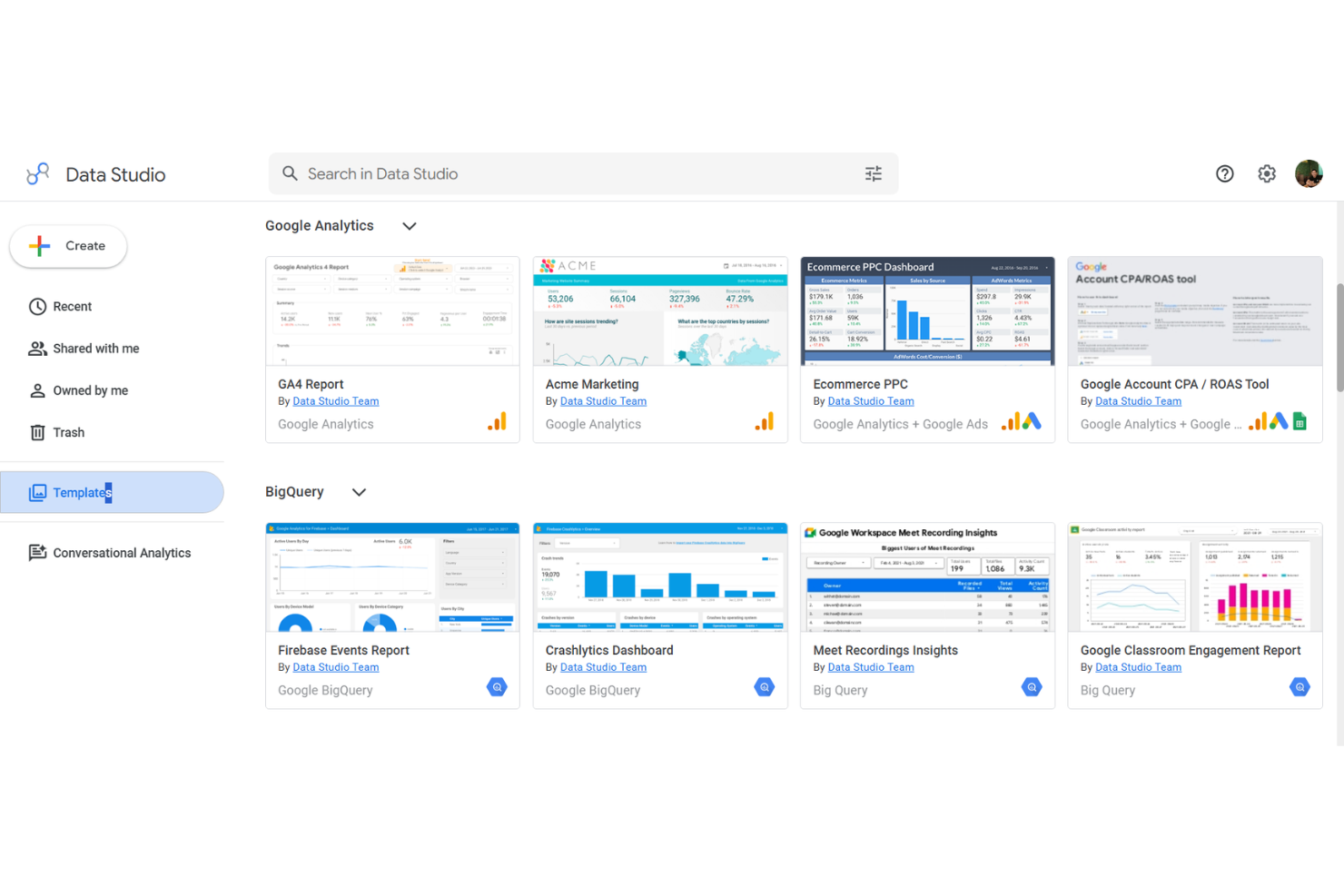 Looker Studio screenshot - 10 beste alternatieven voor Cyfe in 2026
