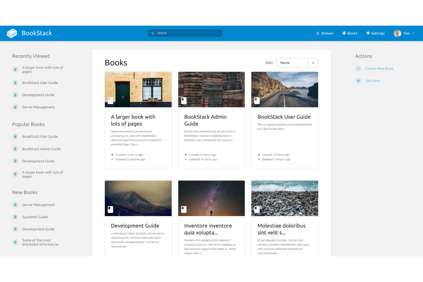 BookStack screenshot - 10 Beste opensource-software voor kennisbanken in 2026