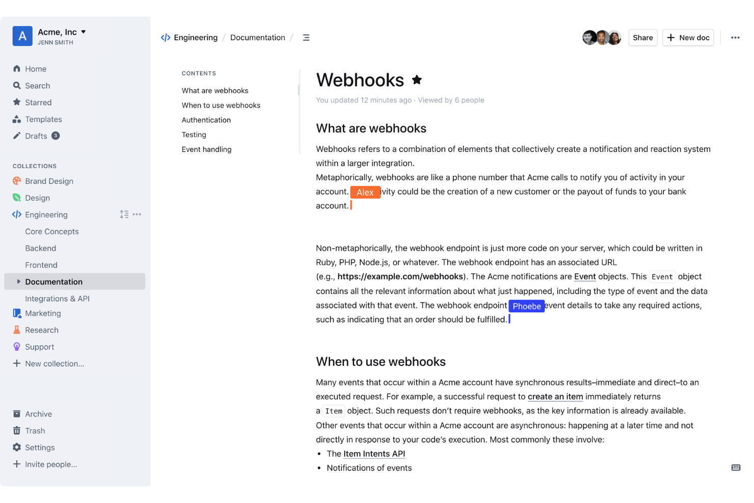 Outline screenshot - 10 Beste opensource-software voor kennisbanken in 2026