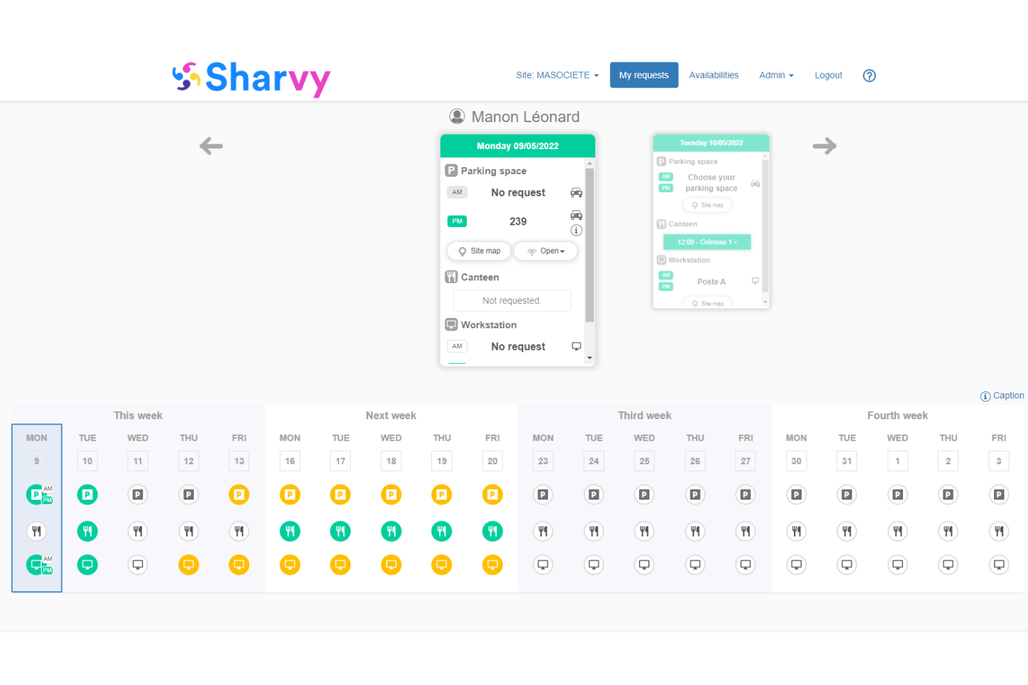Sharvy screenshot - 10 beste gratis software voor het reserveren van flexibele werkplekken in 2026