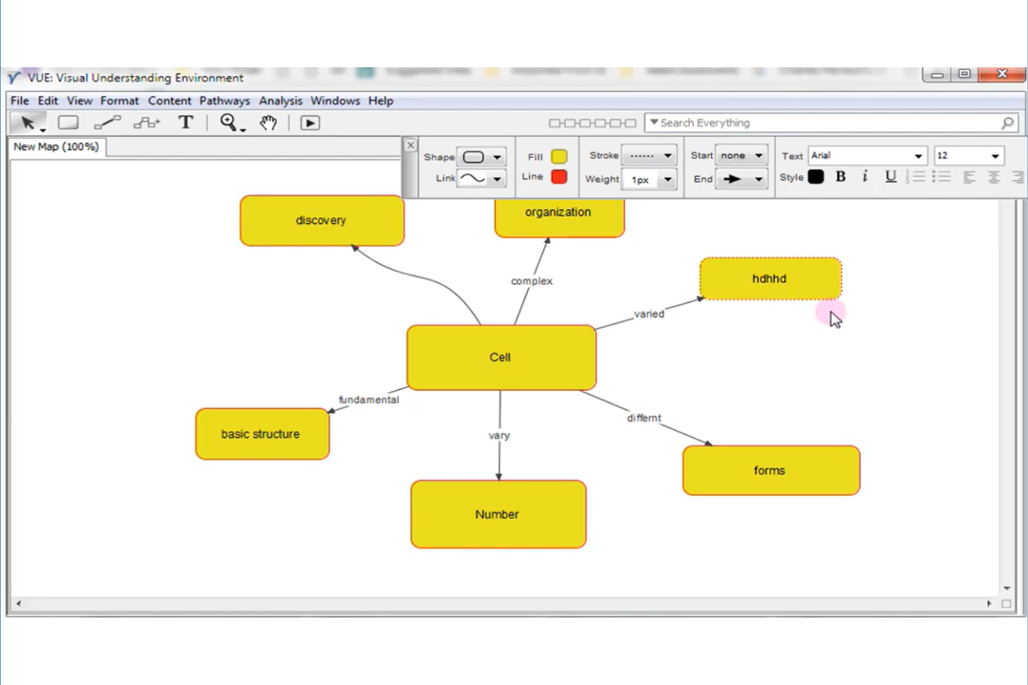 VUE screenshot - 10 beste open source-mindmapsoftware in 2026