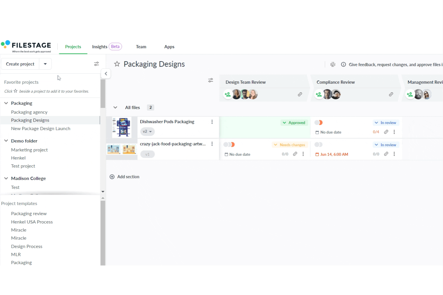 Filestage screenshot - 10 beste Frame.io-alternatieven voor 2026