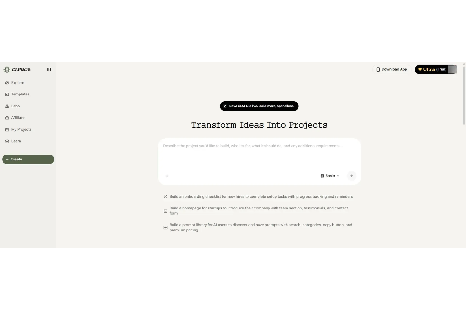 YouWare screenshot - 10 beste gratis software voor klantintroductie in 2026