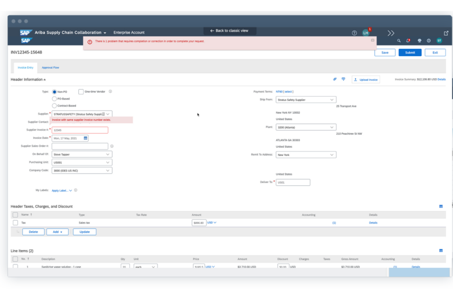 SAP Ariba screenshot - 10 beste softwareoplossingen voor e-facturatie in 2026