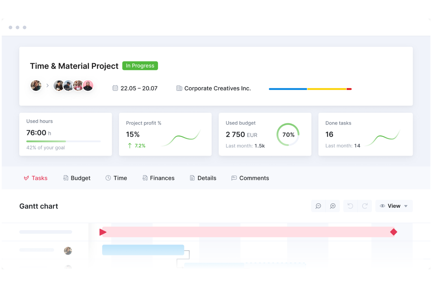 Scoro screenshot - 10 beste AI-projectportfolio-beheersoftware in 2026