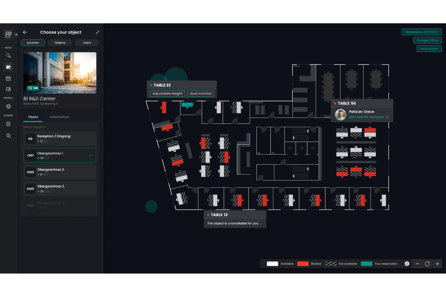 Flexopus screenshot - 10 beste AI-software voor het reserveren van flexplekken in 2026