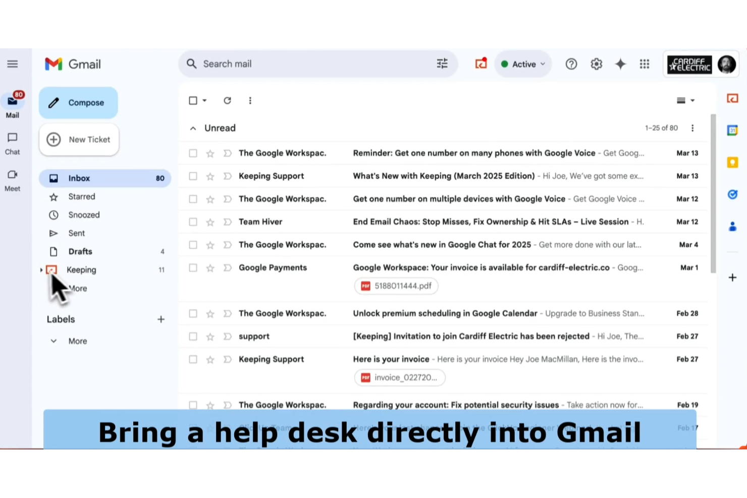 Keeping screenshot - 10 beste software voor e-mailbeheer in 2026