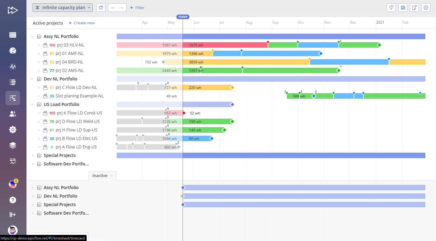 Epicflow screenshot - 10 beste AI-software voor projectmanagementbureaus in 2026