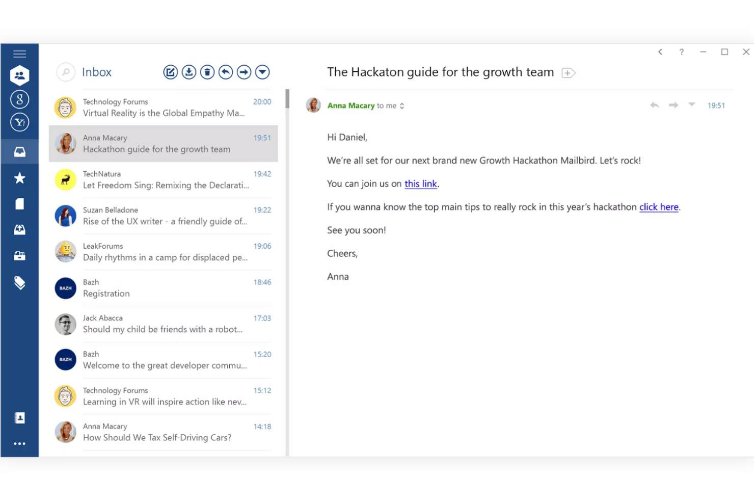 Mailbird screenshot - 10 beste software voor e-mailbeheer in 2026