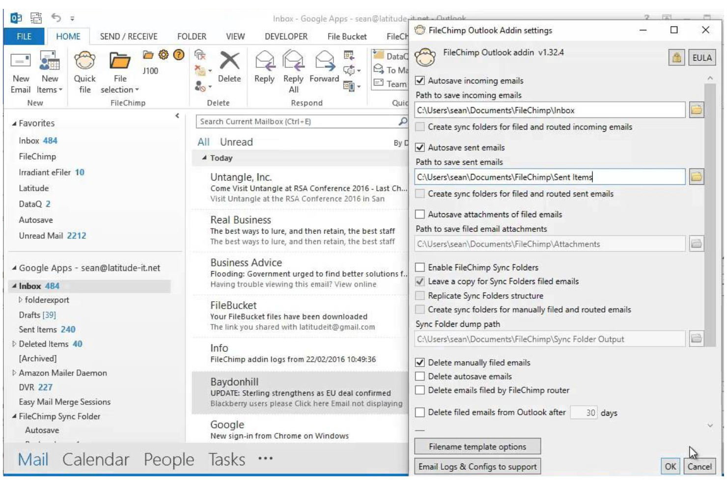 FileChimp screenshot - 10 beste software voor e-mailarchivering in 2026