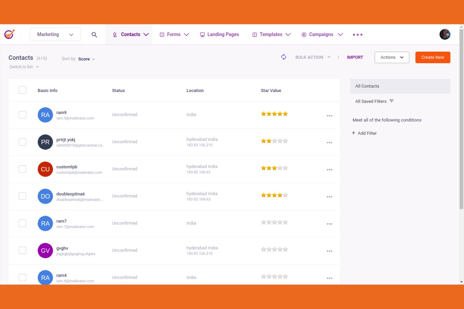 EngageBay screenshot - 10 beste HubSpot CRM-alternatieven in 2026