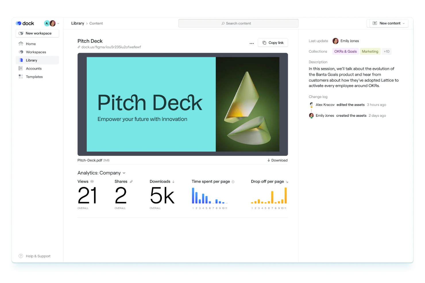 Dock screenshot - 10 beste gratis software voor klantintroductie in 2026