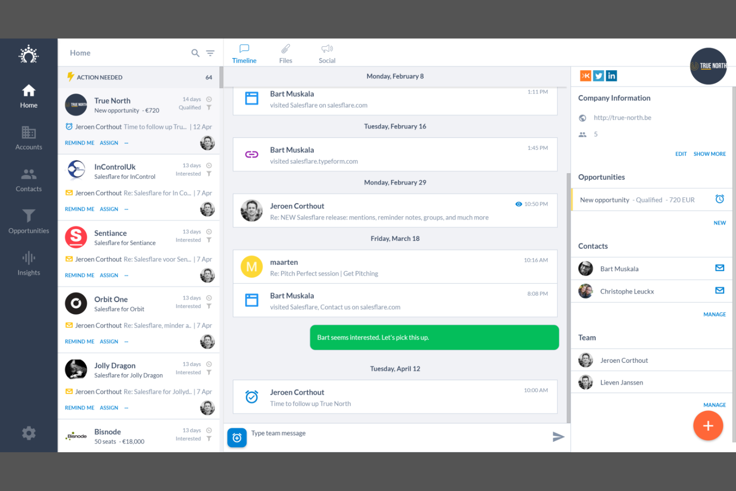 Salesflare screenshot - 10 beste HubSpot CRM-alternatieven in 2026