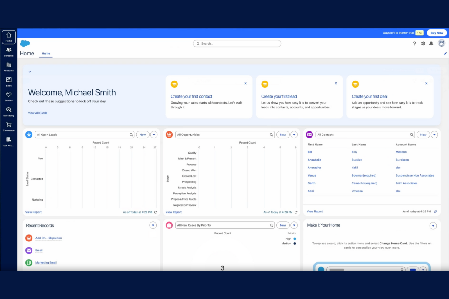 Salesforce screenshot - 10 beste klantbeheersoftware voor kleine bedrijven in 2026