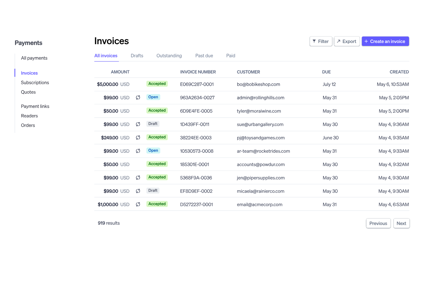 Stripe Invoicing screenshot - 10 beste facturatieprogramma’s in 2026