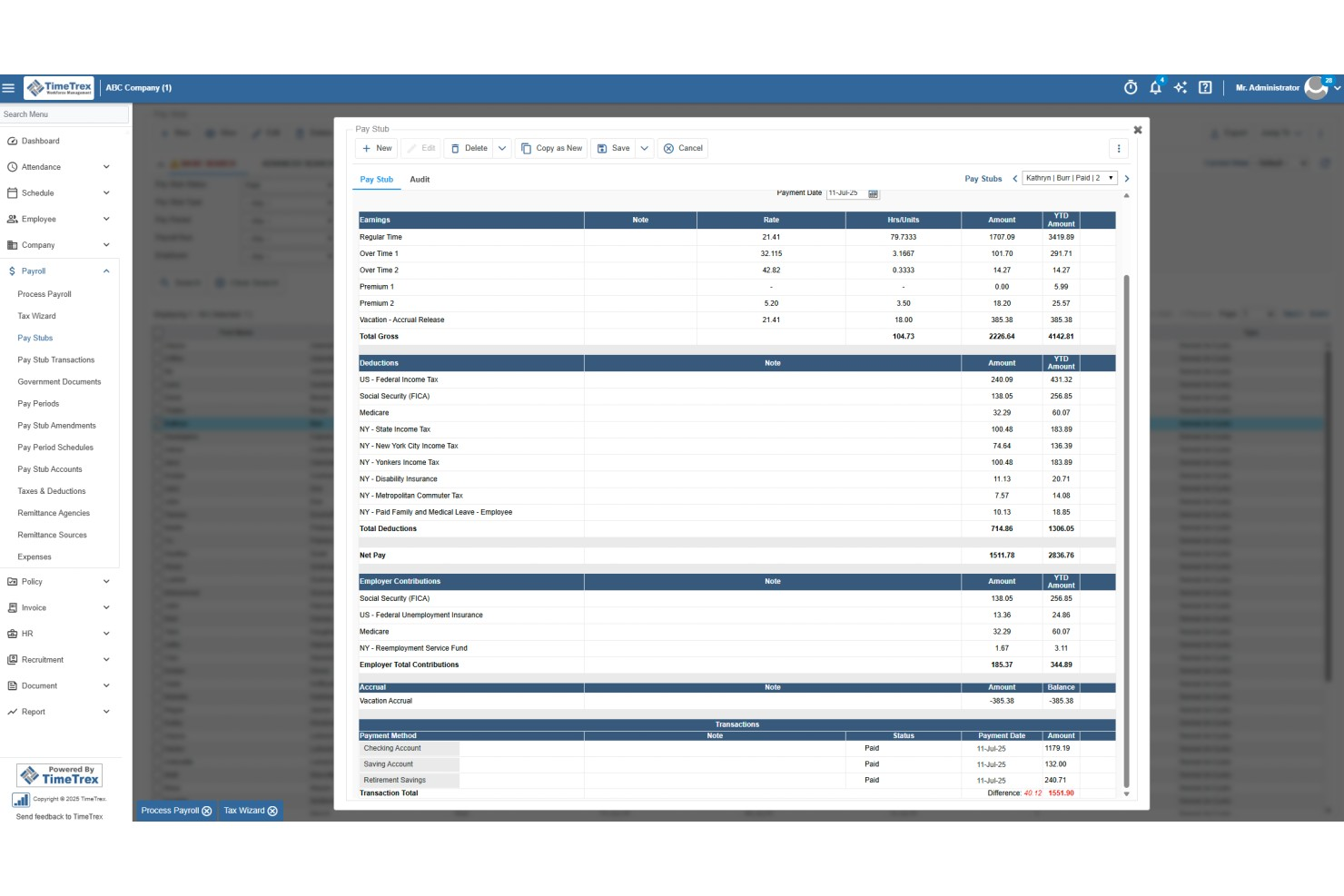 TimeTrex screenshot - 10 beste software voor tijd- en onkostenregistratie geselecteerd voor 2026