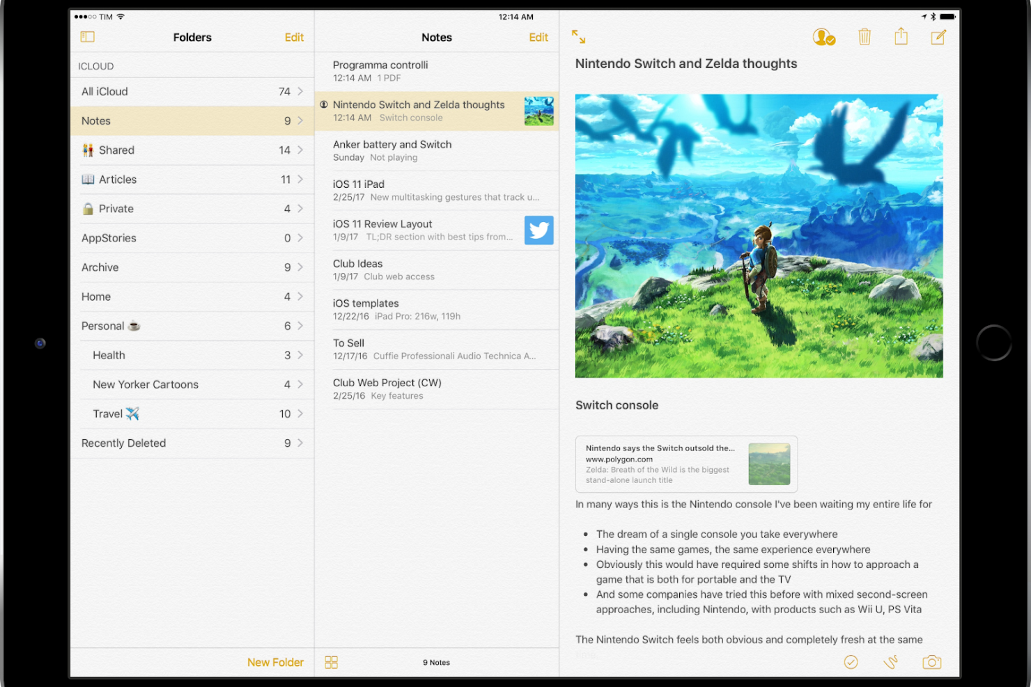 Apple Notes screenshot - 10 beste alternatieven voor Google Keep voor 2026