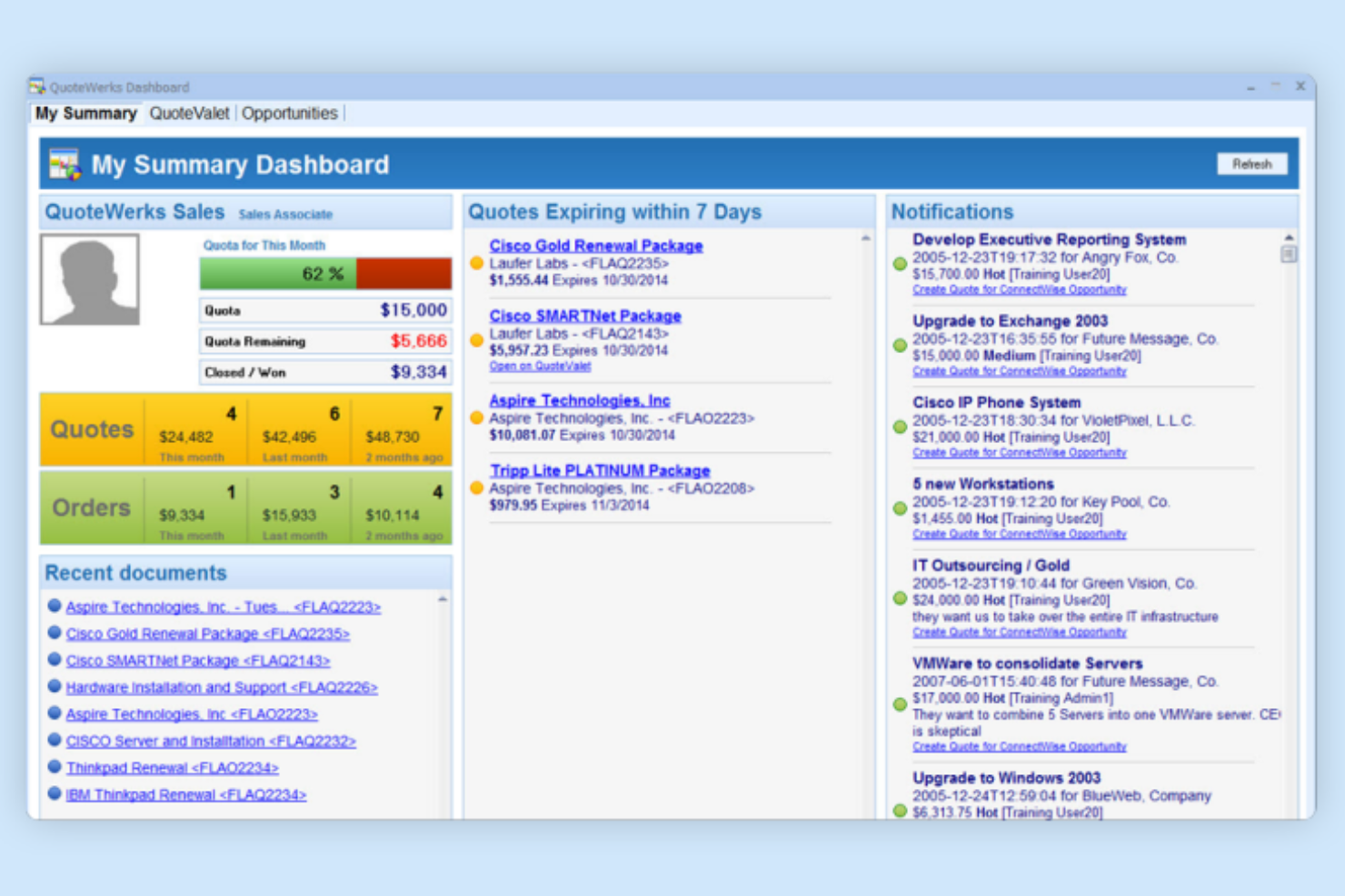 QuoteWerks screenshot - 10 beste software voor offertes in 2026
