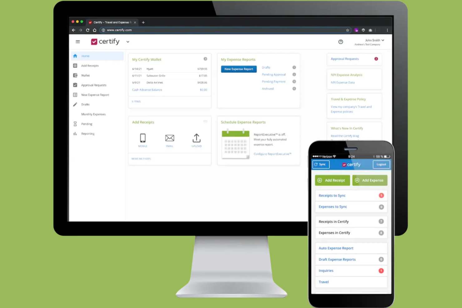 Certify screenshot - 10 beste software voor tijd- en onkostenregistratie geselecteerd voor 2026