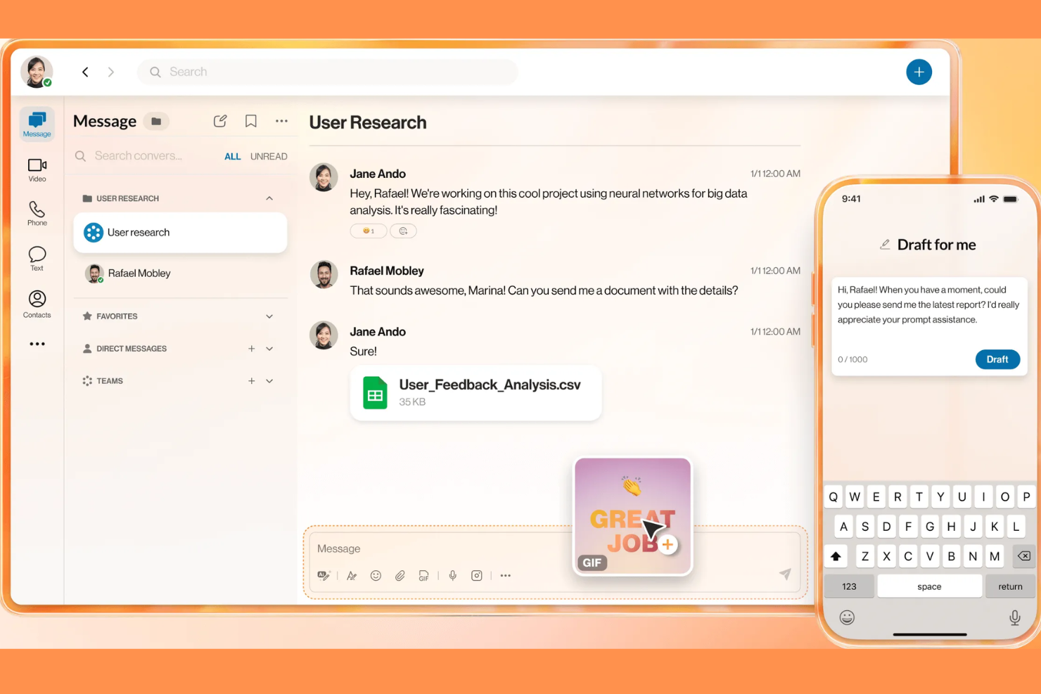 RingCentral screenshot - 10 beste teamchatapps in 2026