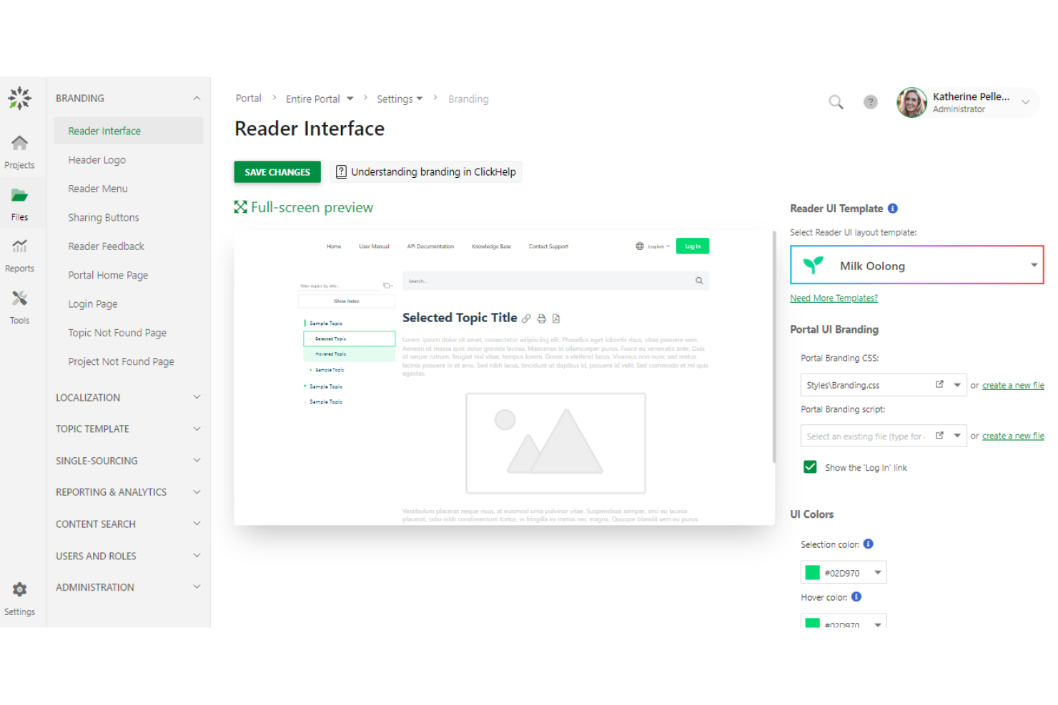 ClickHelp screenshot - 10 softwareoplossingen voor kennisbanken voor ondernemingen in 2026