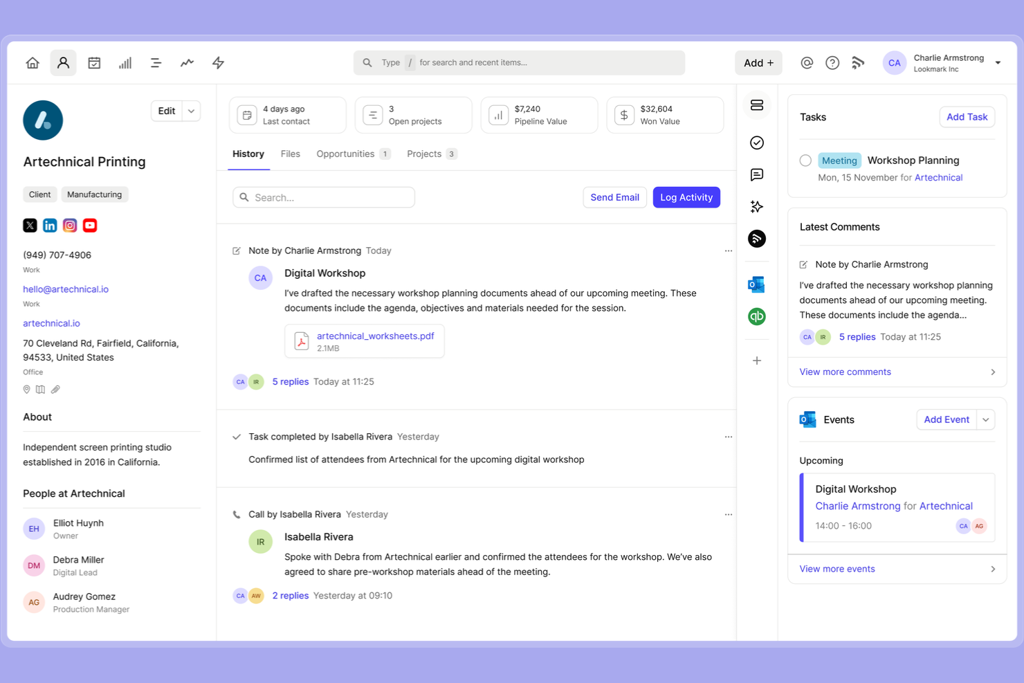 Capsule CRM screenshot - 10 beste gratis softwarekeuzes voor klantbeheer, aanbevolen voor 2026