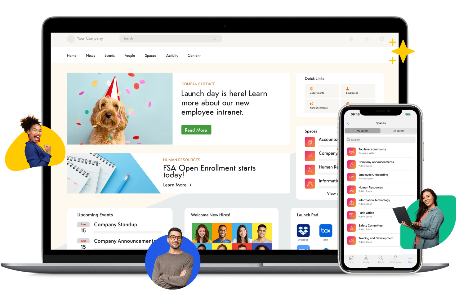 Axero screenshot - 10 Egnyte-alternatieven voor 2026