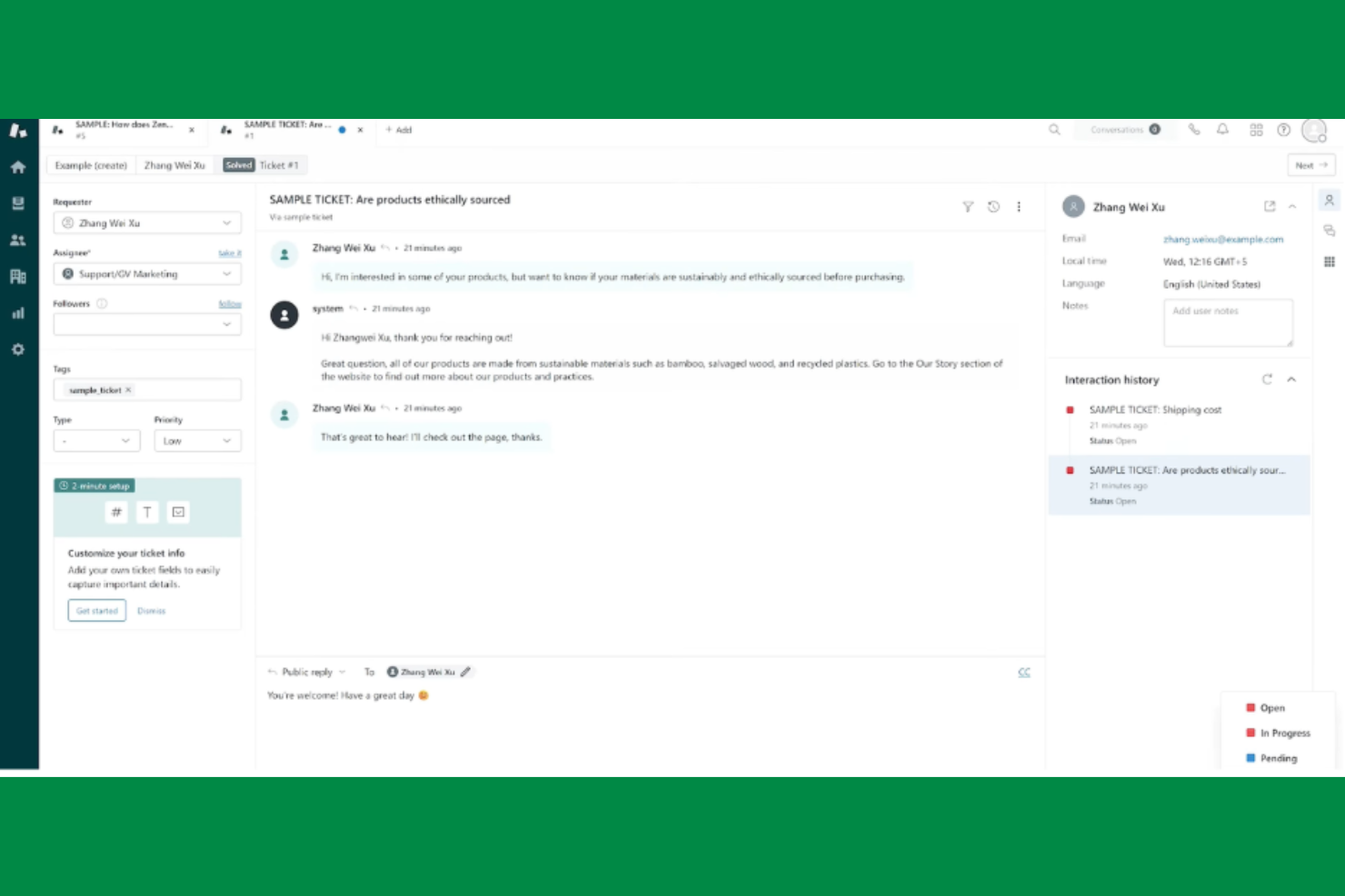 Zendesk screenshot - 10 beste Moxo-alternatieven voor 2026