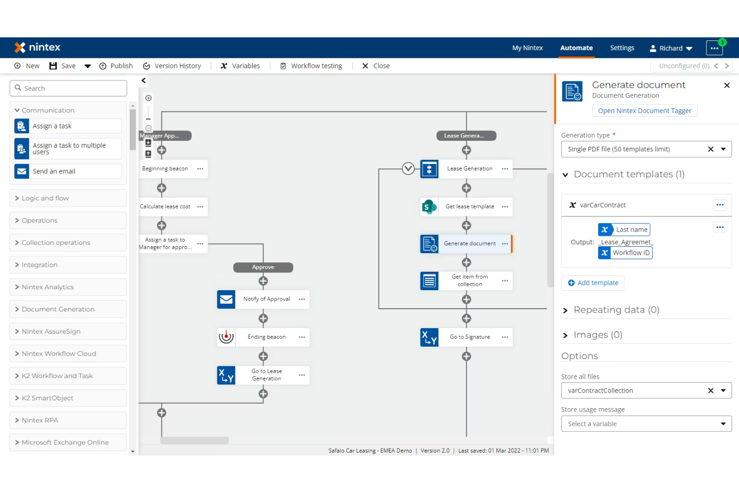 Nintex screenshot - 10 beste Moxo-alternatieven voor 2026