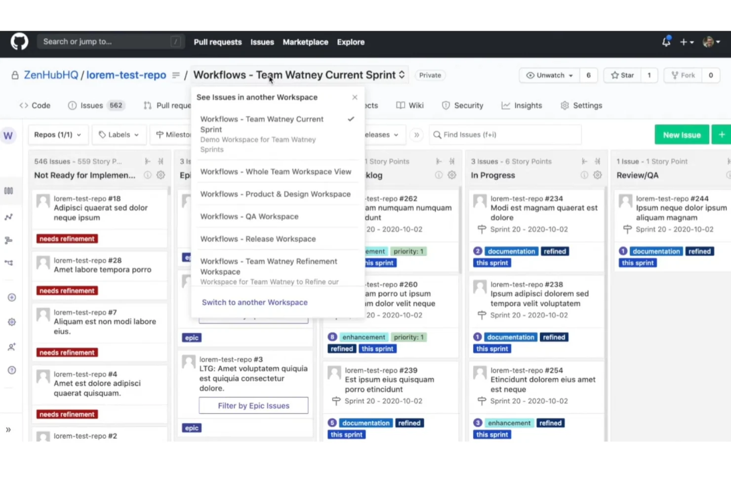 Zenhub screenshot - 10 projectmanagementtools voor softwareontwikkeling in 2026