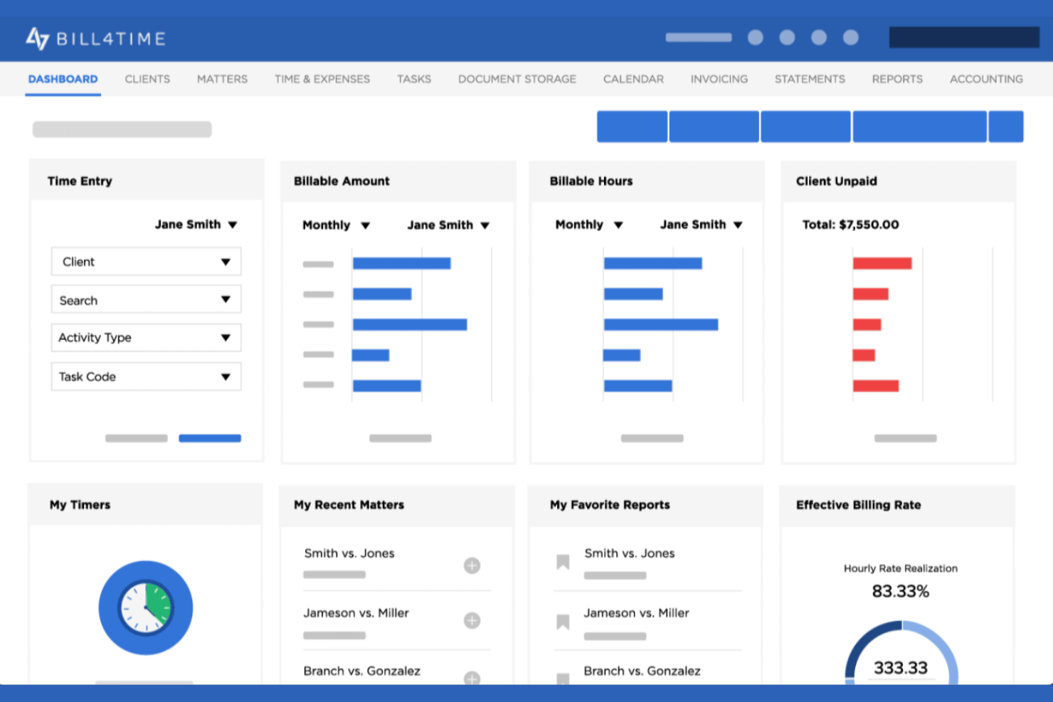 Bill4Time screenshot - 10 beste QuickBooks-alternatieven voor 2026