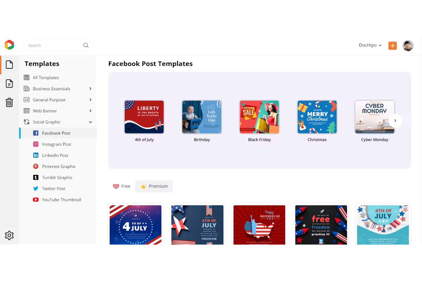 DocHipo screenshot - 10 Beste Visme-alternatieven voor 2026