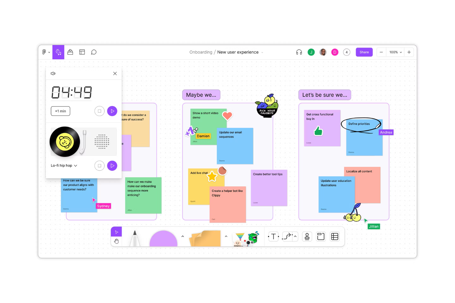 FigJam screenshot - 17 beste alternatieven voor Microsoft Whiteboard in 2026