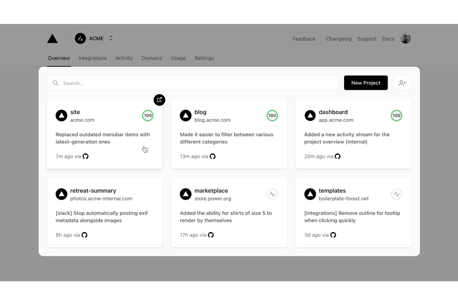 Vercel screenshot - 10 beste tools voor workflowbouwers met slepen en neerzetten voor 2026
