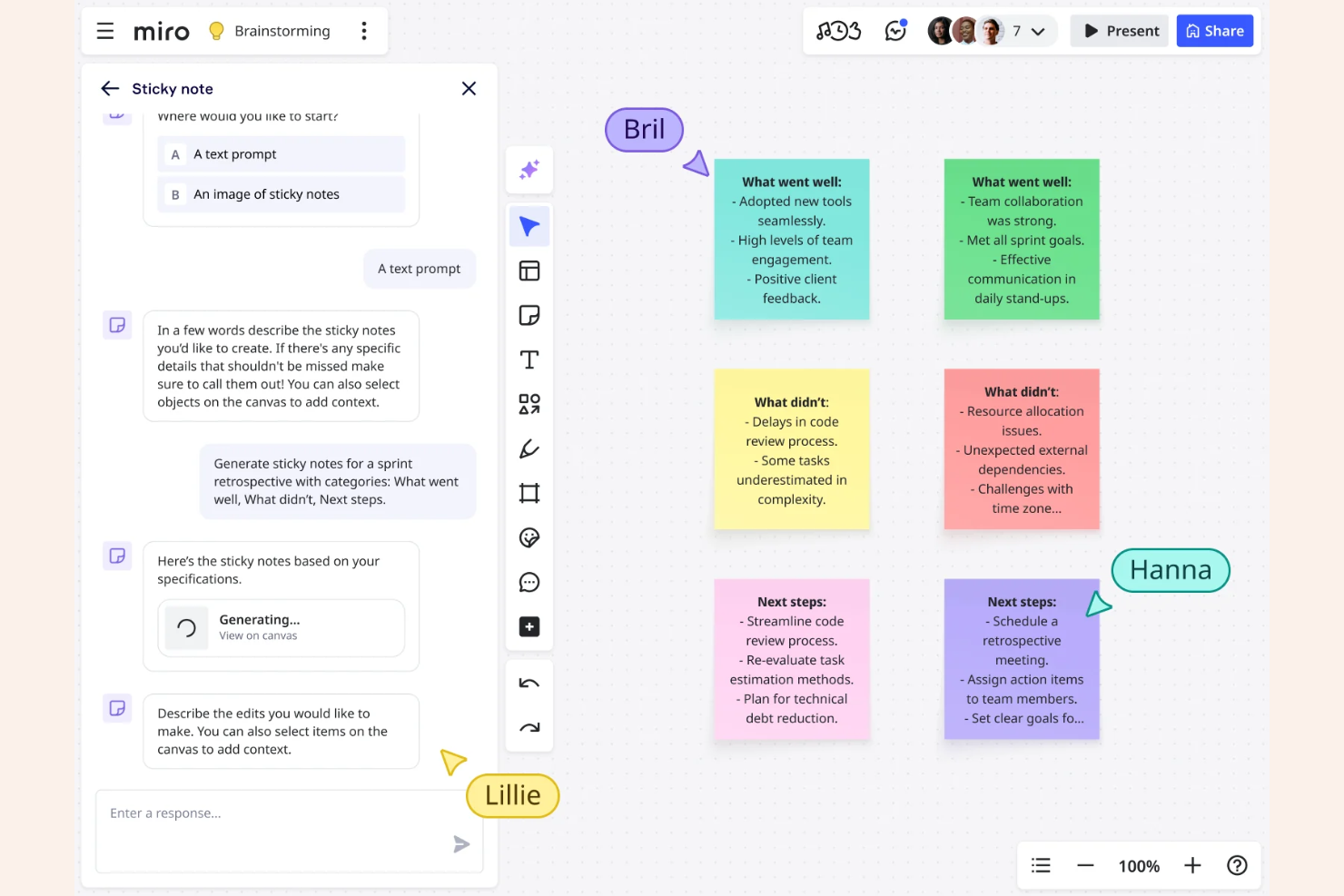 Miro screenshot - 10 beste communicatietools voor kleine bedrijven in 2026