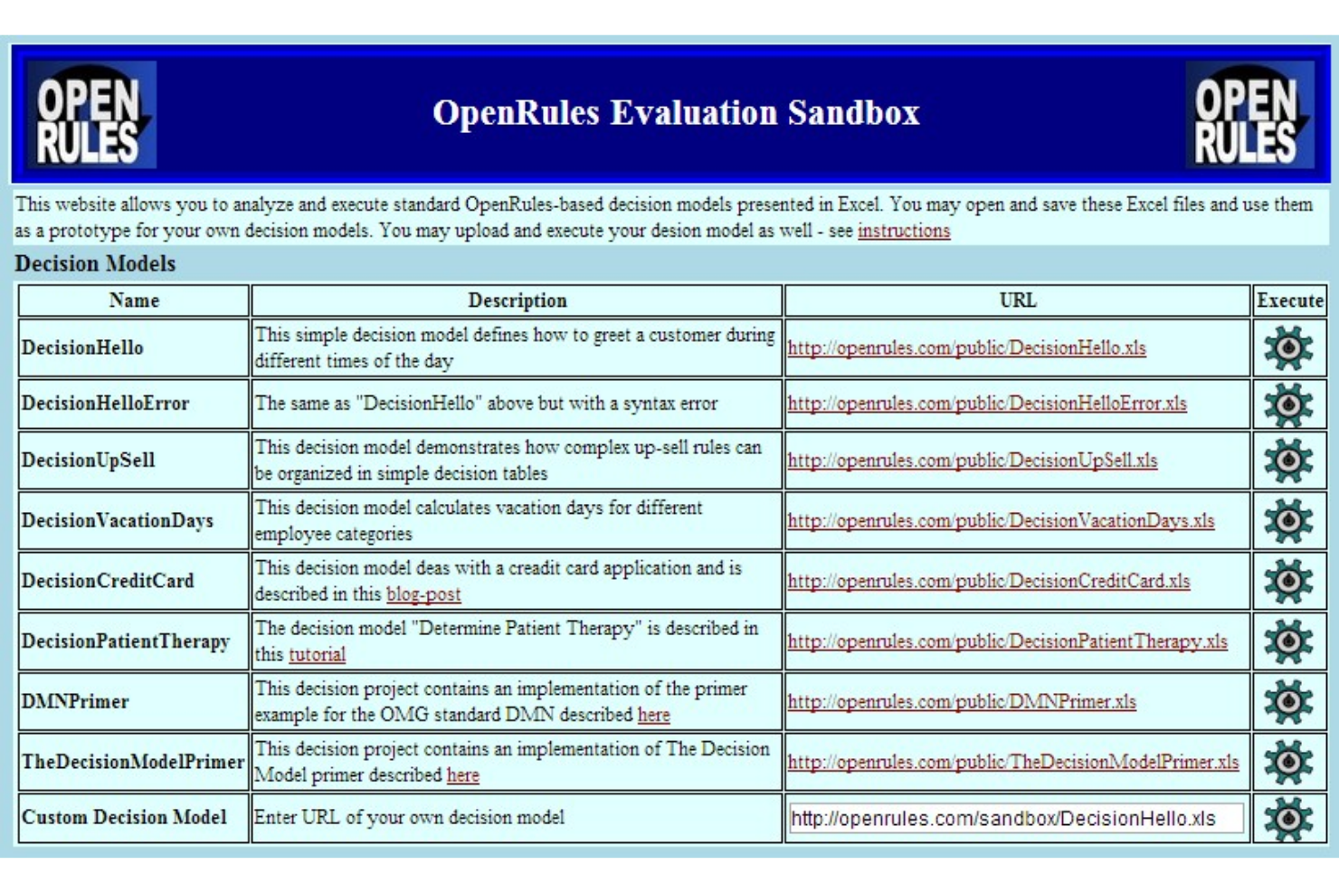 OpenRules screenshot - 10 geselecteerde softwareoplossingen voor bedrijfsregel-engines voor 2026