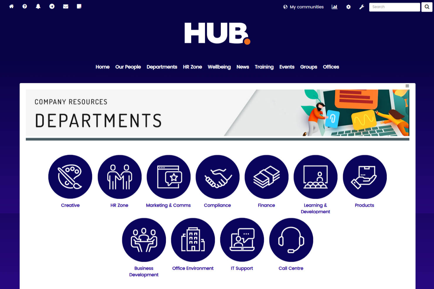 Hub screenshot - 10 beste kennisbanksoftware in 2026