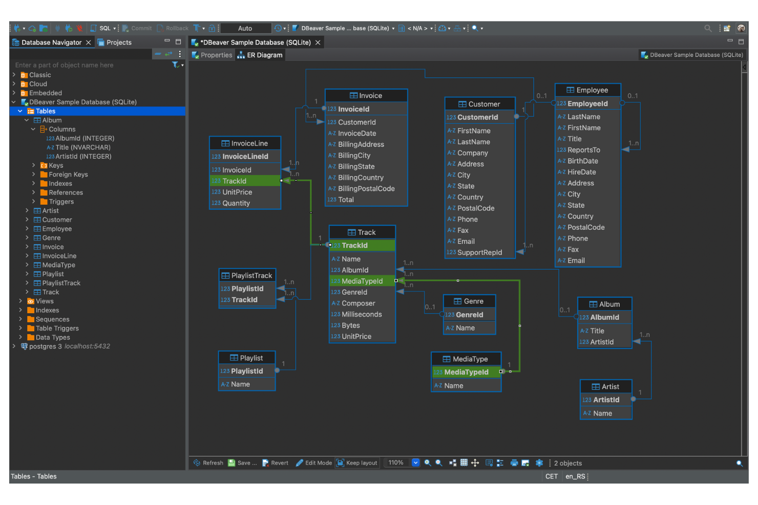 DBeaver screenshot - 10 beste Caspio-alternatieven voor 2026