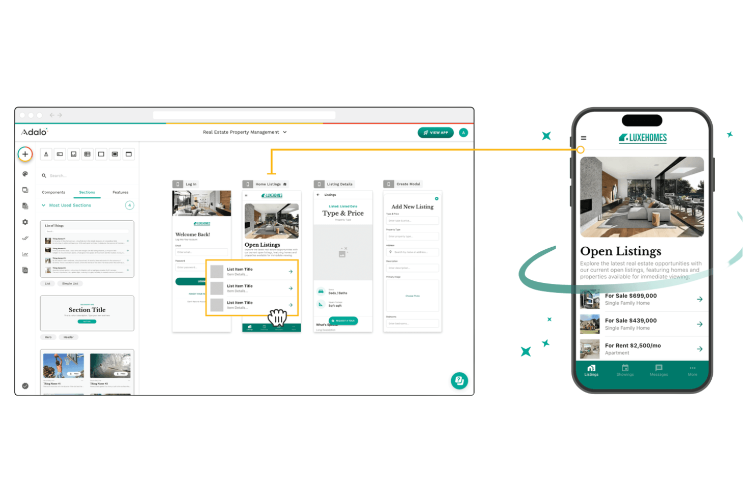 Adalo screenshot - 10 Beste Zoho Creator-alternatieven voor 2026