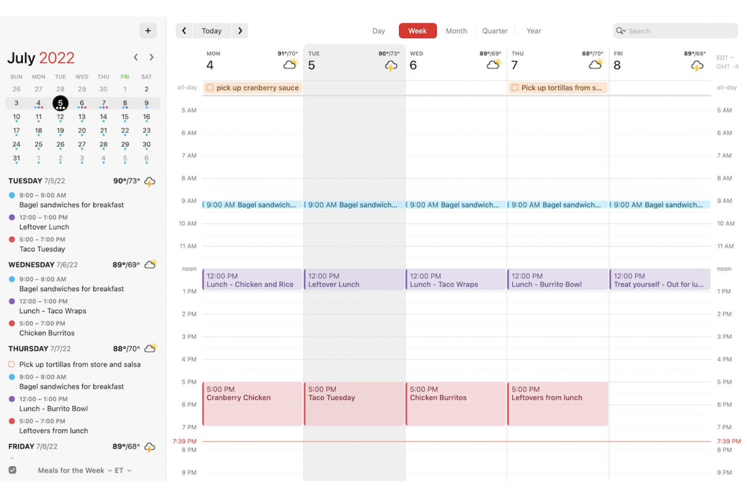Fantastical screenshot - 10 alternatieven voor Google Agenda voor 2026