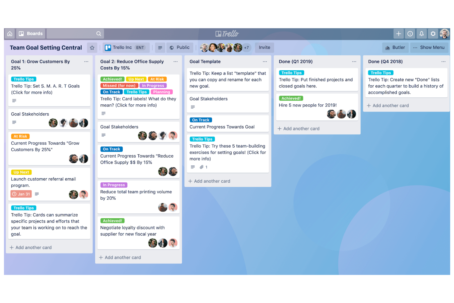 Trello screenshot - 10 beste cloudproductiviteitssoftware geselecteerd voor 2026