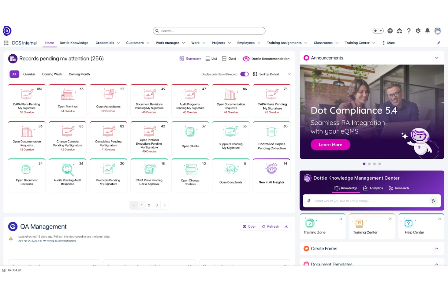 Dot Compliance screenshot - 14 softwareoplossingen voor compliance-documentbeheer voor 2026