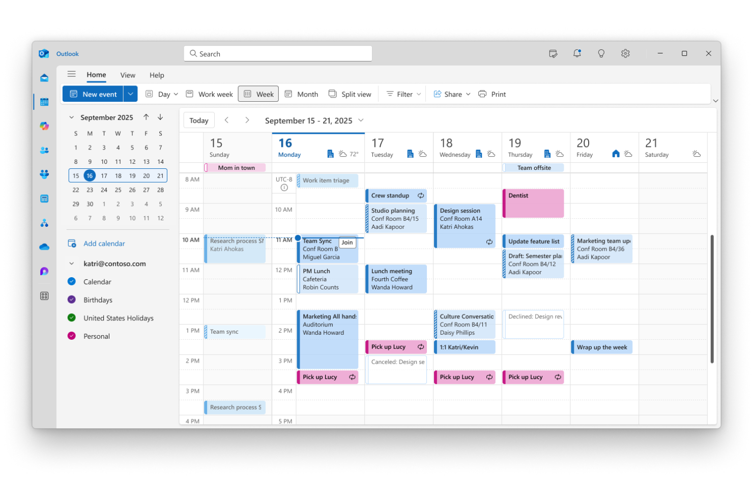 Microsoft Outlook screenshot - 10 alternatieven voor Google Agenda voor 2026