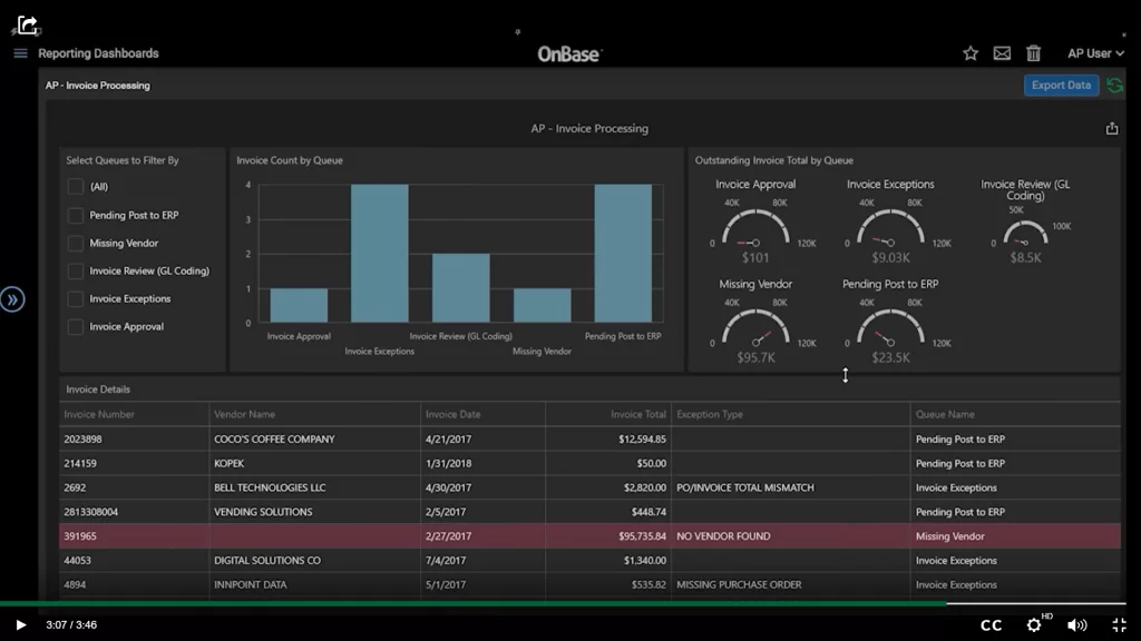 Hyland OnBase screenshot - 10 Box-alternatieven geselecteerd voor 2026