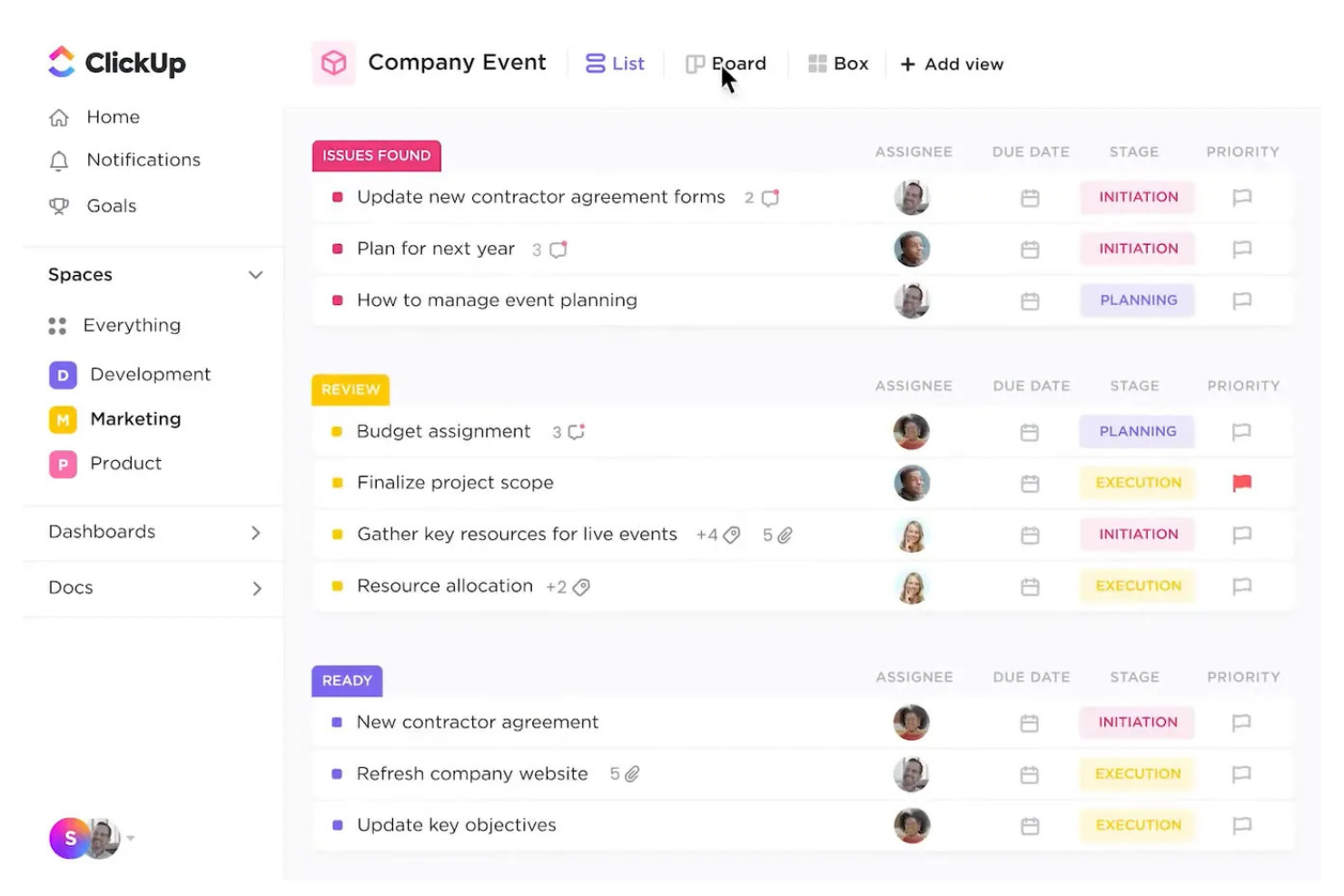 ClickUp screenshot - 10 beste cloudproductiviteitssoftware geselecteerd voor 2026