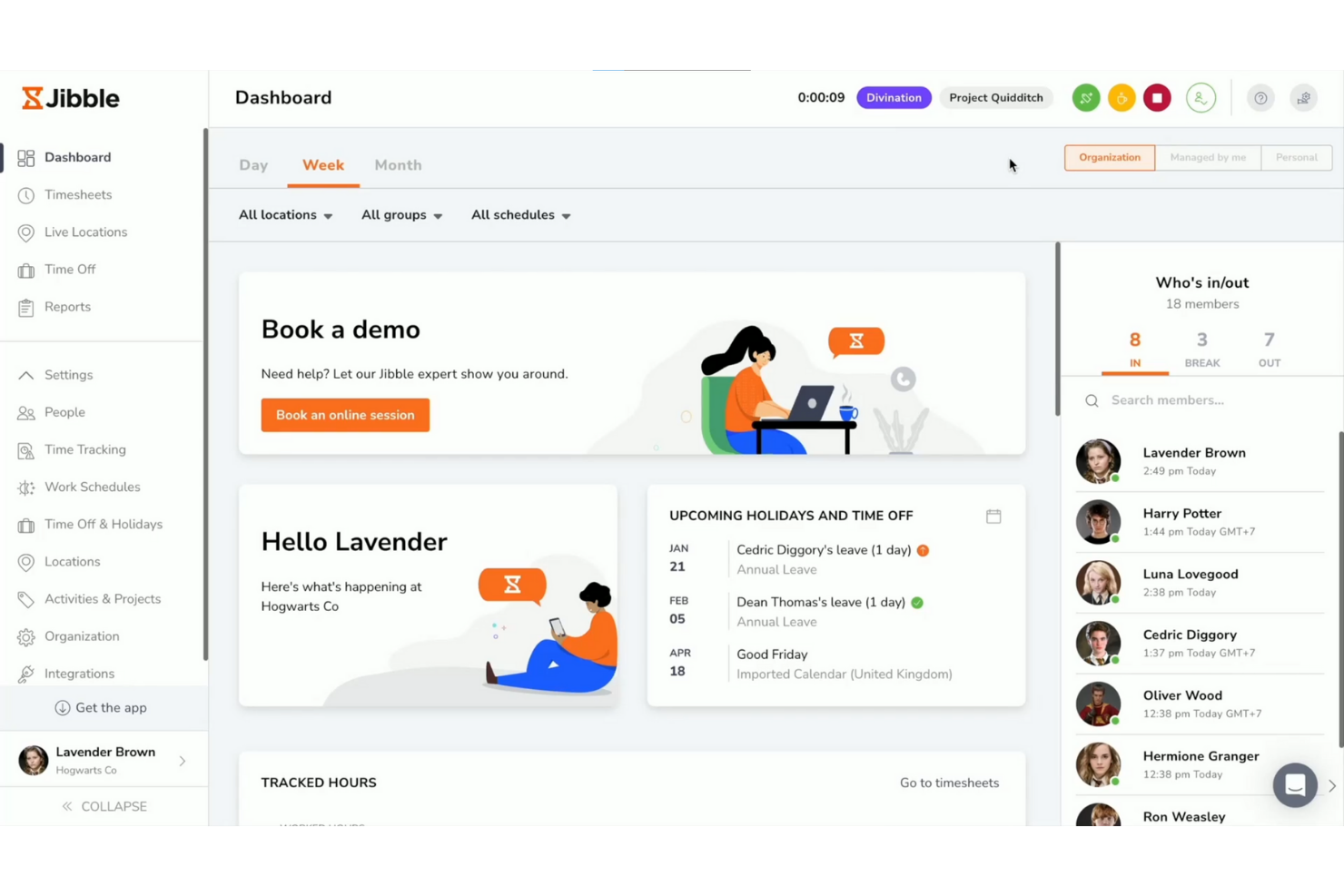 Jibble screenshot - 10 beste alternatieven voor Clockify voor 2026