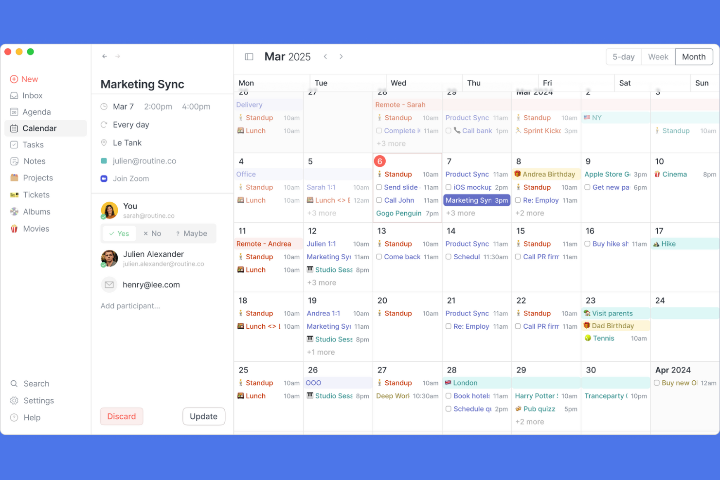Routine screenshot - 19 alternatieven voor Akiflow, geselecteerd voor 2026 voor slimmer taak- en agendabeheer