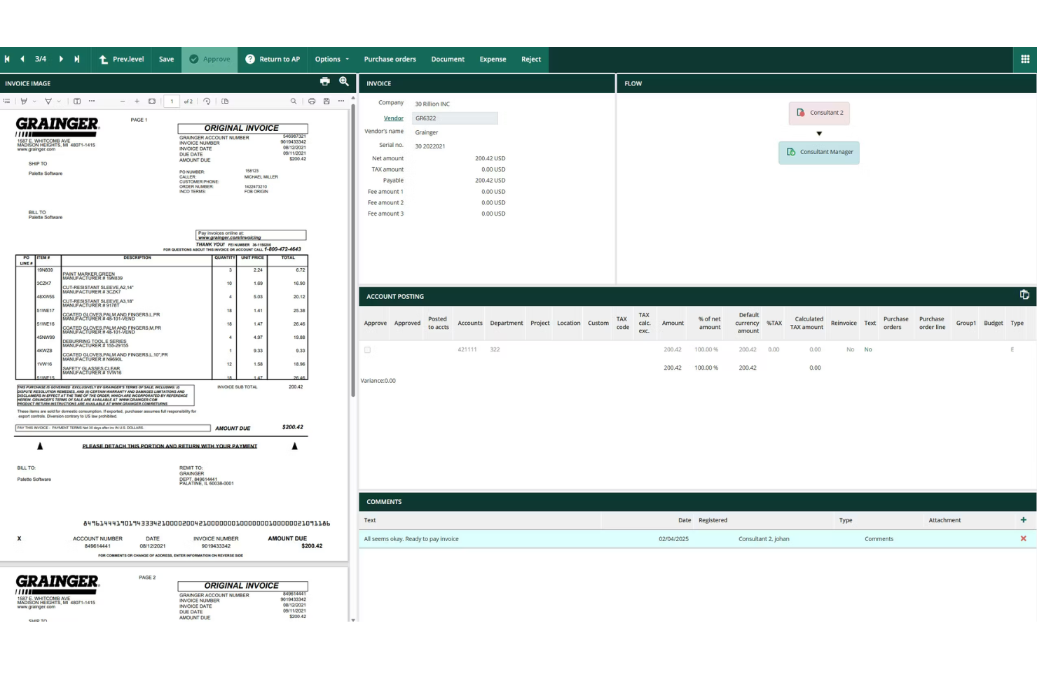 Rillion screenshot - 10 beste software voor factuurgoedkeuring voor 2026